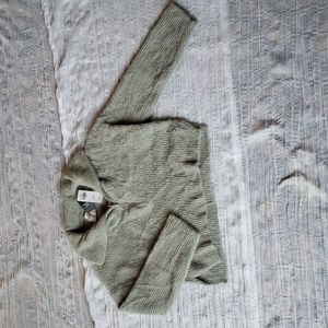 NWT Abercrombie Gray Fuzzy Oversized Crop Sweater